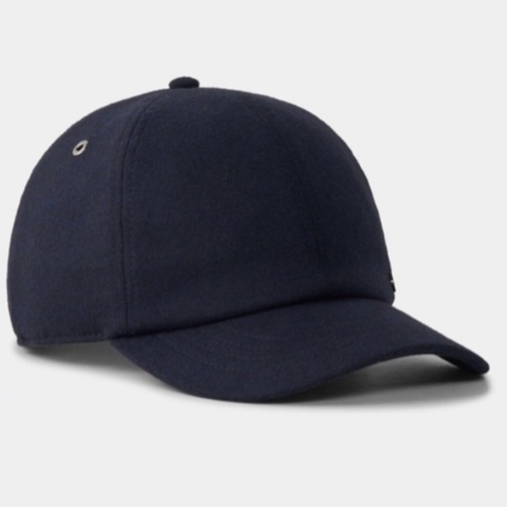 NWOT Bogner Designer Luxury Navy Blue Wool Blend Baseball Cap